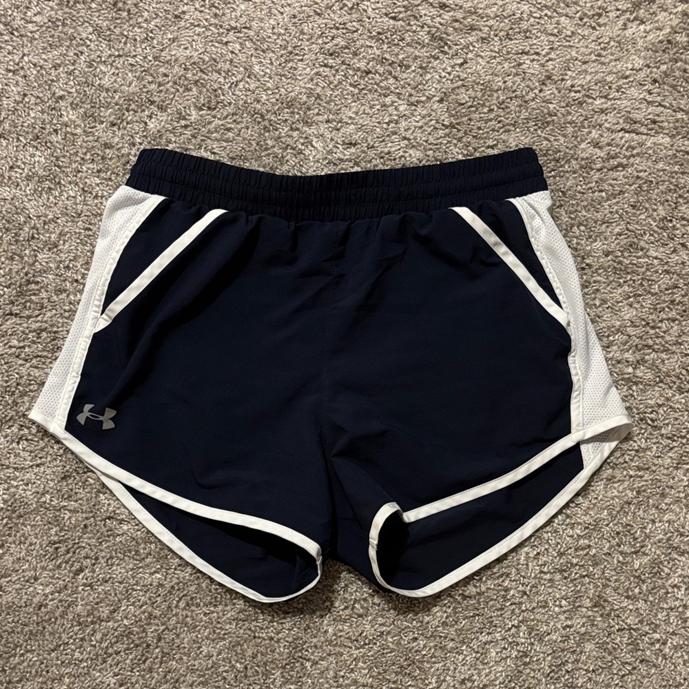 Under Armour Navy and White Running Shorts